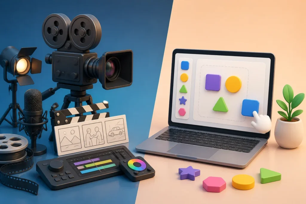 What does an explainer video service provide, and how does it differ from DIY explainer video software?